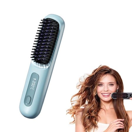 Lollanda 2-i-1 Trådløs Glattejern & Krøllejern med Keramiske Plader og USB-C Opladning – Hurtig Opvarmning på 20 sekunder, Tre Varmeindstillinger, 