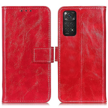 Xiaomi Redmi Note 11 4G Fodral Crazy Horse Röd