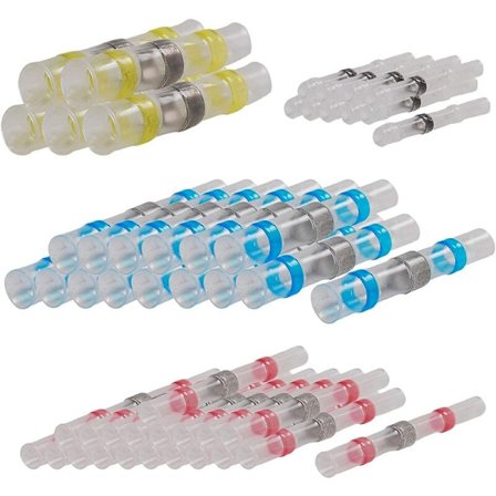 50 stk. elektriske krympeforbindelser, vandtætte elektriske loddepunkter, isolerede kabelforbindelser til biler, lastbiler og skibe