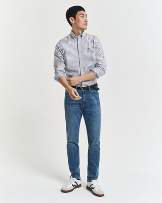 GANT - Active recover jeans i ekstra slim-fit til herre mid blue broken in