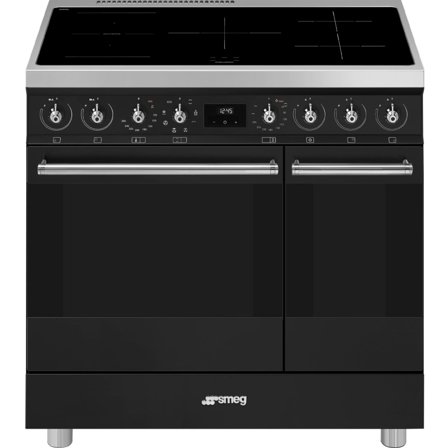 Smeg C92IMMB2 Classic Induktionskomfur med 2 ovne, 90 cm, mat sort - Mat black | KitchenOne