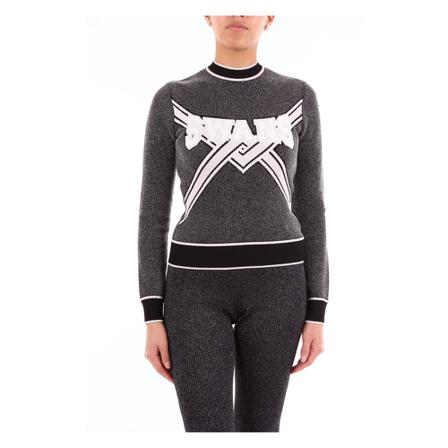Off White, Owhe 013E19B70073 crewneck Zwart, Dames, Maat:XS,gestreept