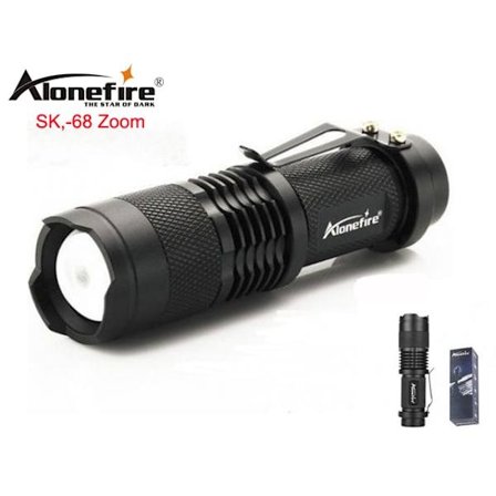 Led ficklampa 3W XP-E Q5 led 300 Lumen + Zoom