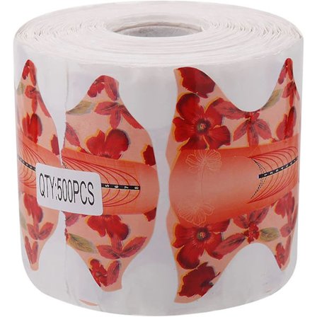 500 st Nail Acrylic Art Tips Guide Gel Extension Guard Style Tool Curl Shape för nagelvård