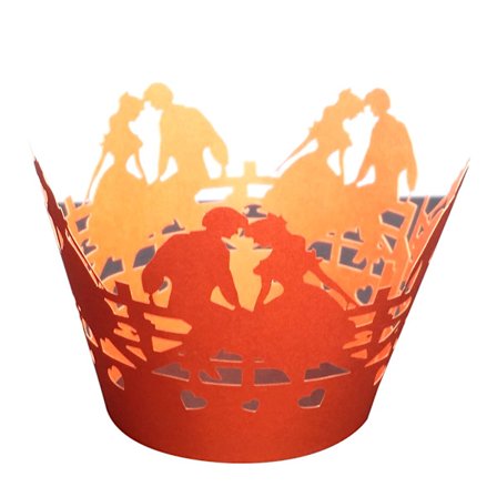 100 st Cupcake Formar Bakformar Non-stick Muffin Omslag Mögel Alla Hjärtans Dag