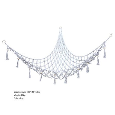 Boheme-stil plyslegetøjsopbevaringsnet (ekstra stort) og plyslegetøjsnet eller hængekøje, egnet til små plyslegetøj eller plyslegetøj.