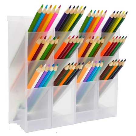 4-pack skrivbordsorganisatör, penn- och pennhållare för kontor, skola, H