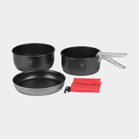 Campingsetti Trangia Tundra I, 2 kattilaa & 1 paistinpannu NS / Non Stick-teflon + pihdit + suojapussi