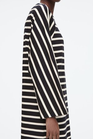 COS Sukienka Midi Z Dżerseju Bawełnianego in Niebieski