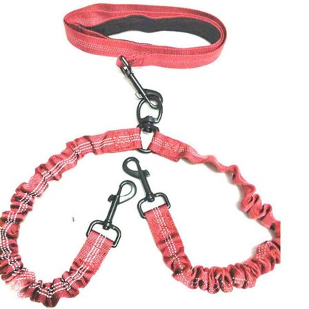 Duplex Dubbel Hund Kopplingar Twin Lead Två Pet Dogs Halsband koppel