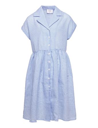 Jane Check Dress Dresses & Skirts Dresses Casual Dresses Short-sleeved Casual Dresses Blå Grunt
