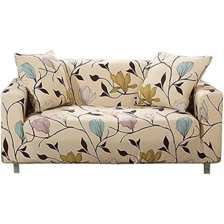 Tryckt sofföverdrag stretch sofföverdrag mönster dubbelsofföverdrag lämplig för 2-sits kuddsoffa dubbelsoffset MNK 2-sits/dubbelsoff