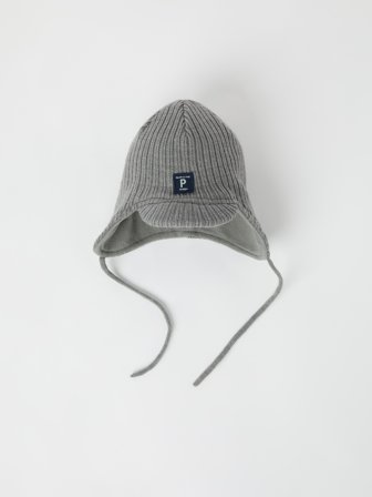 Polarn O. Pyret - Hat wool blend fleece lining - 48|50 - Childrenswear - grey