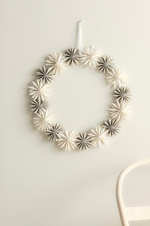 Jotex - Krans Naturhvit/beige - SNOWSTARS - Kjøp Juledekor hos Jotex