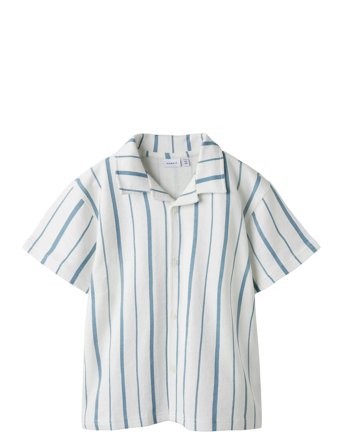 name it Nkmfigaro Ss Nreg Resort Shirt - White - 158-164