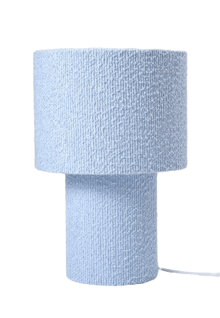 Åhléns Home Bordslampa HANNE bouclé Belysning Blå ONESIZE