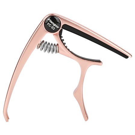 Enhånds Hurtigudskiftning Metal Klemme Capo Gear Pin Fjerner til Akustisk Folk Guitar (Rose Gold)