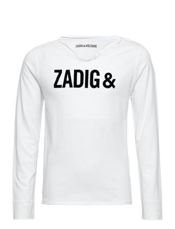 Long Sleeve T-Shirt T-shirts Long-sleeved T-shirts Hvit Zadig & Voltaire Kids