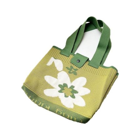 Strikkeveske Stoffveske GUL