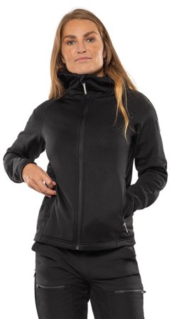 Fristads Outdoor Dam Cobalt Polartec power stretch hoodie, Svart