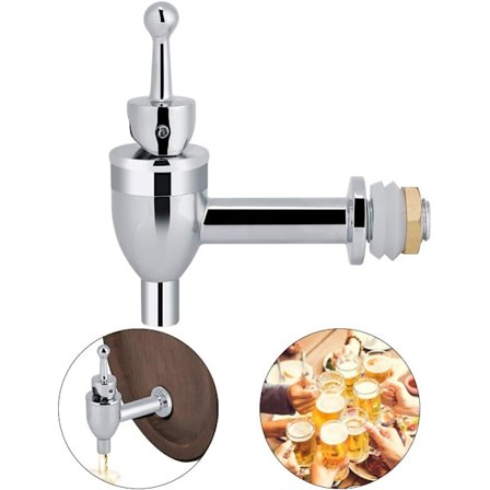 Koppar ölkran Dryckesautomat för campingpicknick (krom 12 mm)