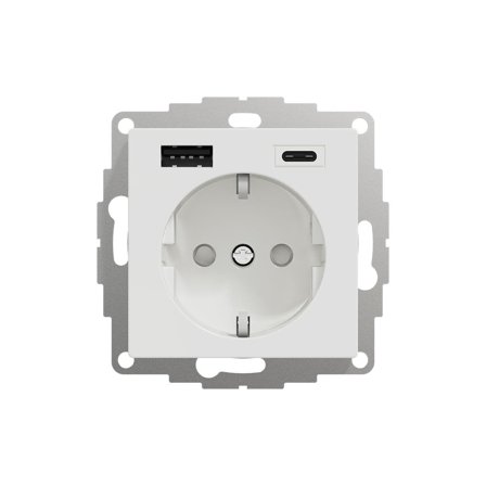 Schneider Electric Exxact Vegguttak Hvit, Strømbrytere & vegguttak