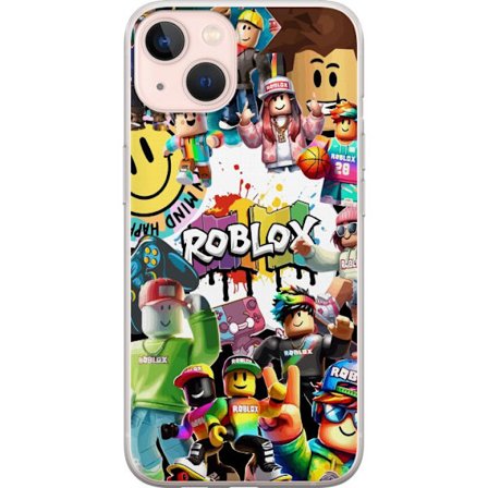 Kompatibelt Mobilskal till Apple Apple iPhone 13 mini Roblox graffiti-kollage med färgglada karaktärer, livliga mönster och energiska element i en