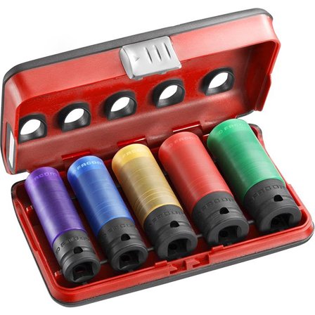 Facom NSI.5L Kraftpipesett 1/2", 15/17/19/21/22 mm, Håndverktøy