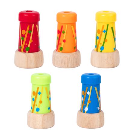 Mini puinen kaleidoskooppi, 5 prisman sarja, ihanteellinen matkamuistoksi