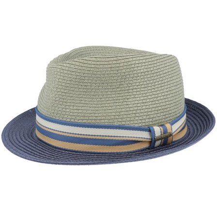 Stetson - Grön straw Hatt - Toyo Olive/Blue Trilby @ Hatstore