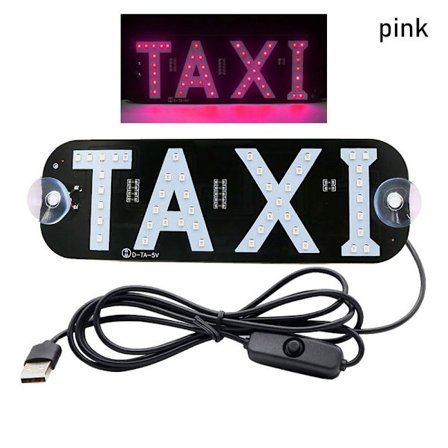 LED-taksivalo auton merkkivalo PINK PINK
