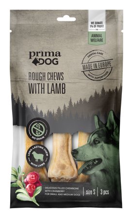 PrimaDog Rough Chews Lamb/Cranberry 10 cm 105 g