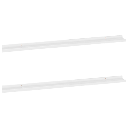 Vidaxl Vägghyllor 2 St Vit Högglans 115x9x3 Cm Vit