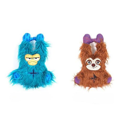 Monster Plys Pivelegetøj til Hunde af Mellemstore og Store Racer, Holdbart Tygggelegetøj til Selvleg, Snusen og Gemmeleg