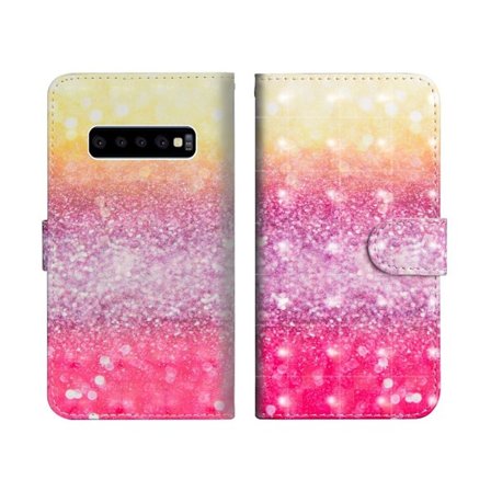 Glitter Samsung Galaxy S10 skal - Flerfärgad
