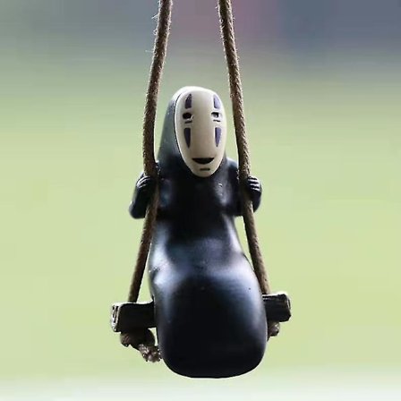 Hayao Miyazaki Spirited Away Svingende No Face Man Figurer Legetøj Bil Vedhæng Dekoration