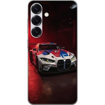 Yhteensopiva Puhelinkuori Samsung Samsung Galaxy S25 BMW kilpa-auto moottoriurheilu kuvaus dramaattisella valaistuksella urheiluauto suorituskyky ja a