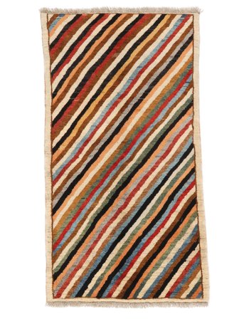 Hand Knotted Gabbeh Persia Fine Rug 105X194 Wool Brown/Beige Small