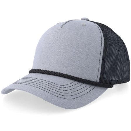 Equip - Grå trucker Keps - Heather Grey/Black Rope Mid A-frame Trucker @ Hatstore