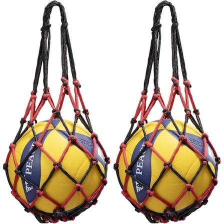 2 stk. Ballonpose Stor Net Mesh Taske til Foldbar Nylon Net Taske Opbevaring Holdbar Genanvendelig