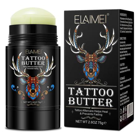 Tatuering eftervård, tatueringsbalsam för före, under och efter tatueringsprocessen, främjar läkning, förbättrar färger, reparerar