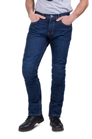 Motorradjeans Course Oslo Aramidverstärkt Straight/Regular Dunkelblau W30 x L34