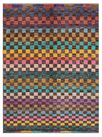 Moroccan Berber - Afghanistan Hand Knotted 123X167 Rug Afghanistan