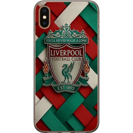 Yhteensopiva Puhelinkuori Apple Apple iPhone XS Max Liverpool Football Clubin tunnus, jossa You'll Never Walk Alone voimakkaassa graafisessa suunnitte