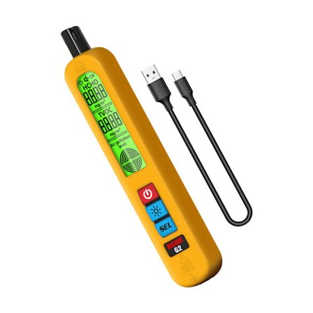 Luftkvalitetstestare i realtid Formaldehyd HCHO TVOC-detektor för resor och kontor