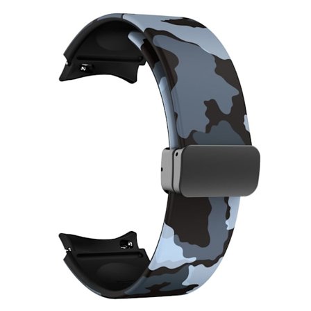 Samsung Galaxy Watch 5 (44mm) / (40mm) / 4 (44mm) / (40mm) mönstrat klockarmband i silikon - Svart / Grå Kamouflage