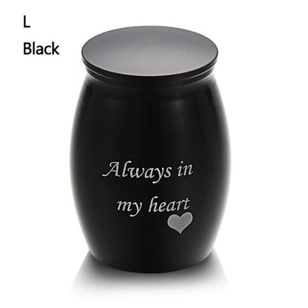 Lemmikkieläinten tuhkausurnat Tuhkan säilytysmuisto MUSTA L[CO]