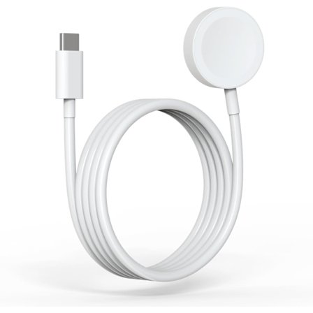 USB C Ur-opladningskabel kompatibelt med Apple Watch, trådløs magnetisk oplader kompatibel med iWatch, 1 meter ur-kabel Type C bærbar opladning