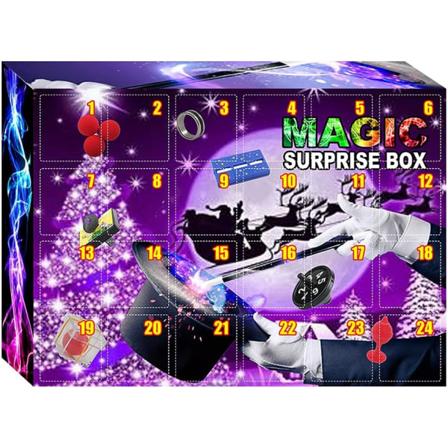 Kids Magic Box, Juladventskalender, 24 delar Magic Tricks Accessory Kit, Magic Toy Set för barn, Leksakspresenter för pojkar och flickor Sunmostar