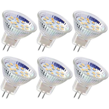 6:a MR11 LED-lampa eller GU4 Spotlight-lampa eller 3W 18 LEDs (Cool White)